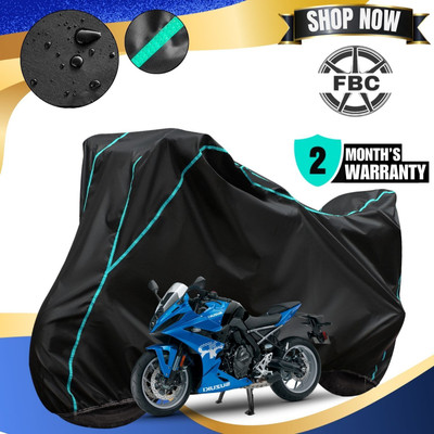 AutoGalaxy Waterproof Two Wheeler Cover for Suzuki(GSX, Black, Blue)