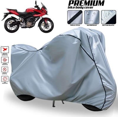 xodi Waterproof Two Wheeler Cover for Bajaj(Pulsar AS 150, Silver, Black)