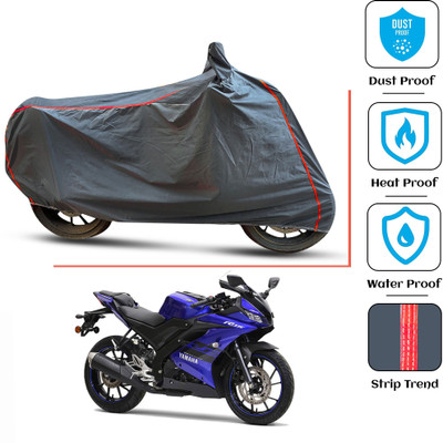 FAMEXON Waterproof Two Wheeler Cover for Yamaha(R15, Grey)