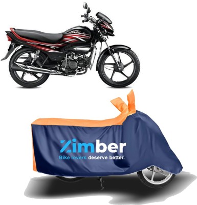 ZIMBER Two Wheeler Cover for Hero(Super Splendor, Orange, Blue)