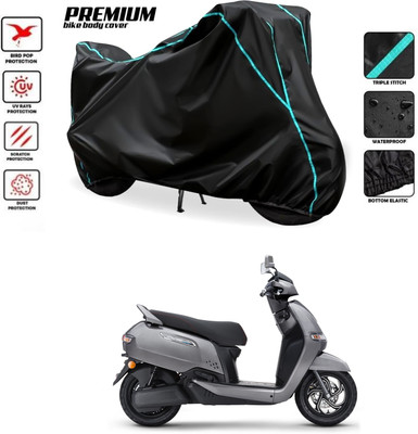 SThanaveX Waterproof Two Wheeler Cover for TVS(iQube Electric, Black)