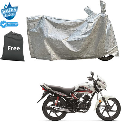 CODOKI Waterproof Two Wheeler Cover for Honda(Dream Yuga, Silver)