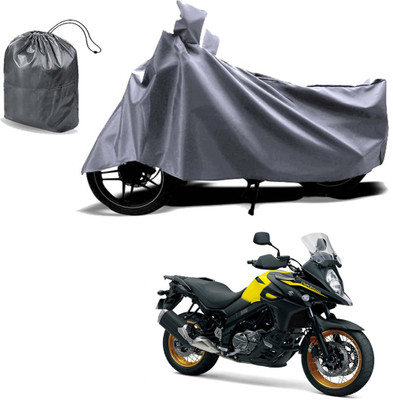 Autoinnovation Waterproof Two Wheeler Cover for Suzuki(V Strom 650, Grey)
