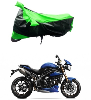 Mdstar Waterproof Two Wheeler Cover for Triumph(Speed Triple, Green, Black)