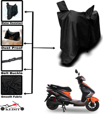 KEDIT Two Wheeler Cover for Ampere(REO BS6, Black)