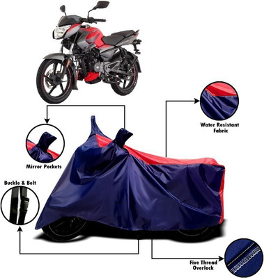 DeepShakshi AUTOMOTIVE Two Wheeler Cover for Bajaj(Pulsar 135 LS DTS-i, Red, Blue)