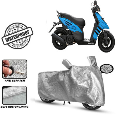 Autoinnovation Waterproof Two Wheeler Cover for Aprilia(Strom ZX, Silver)