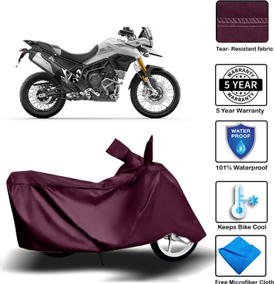 MISSION COLLECTION Waterproof Two Wheeler Cover for Triumph(Trigger, Maroon)