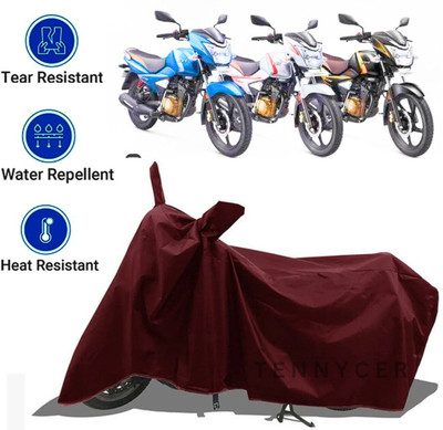 TENNYCAR Waterproof Two Wheeler Cover for TVS(Victor, Maroon)