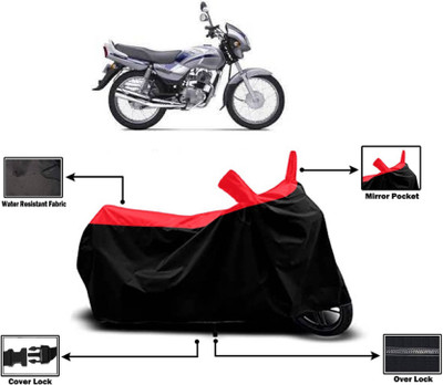 KEDIT Two Wheeler Cover for TVS(Victor Edge, Red)