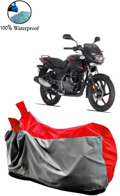 Mdstar Waterproof Two Wheeler Cover for Bajaj(Pulsar 125, Grey, Red)