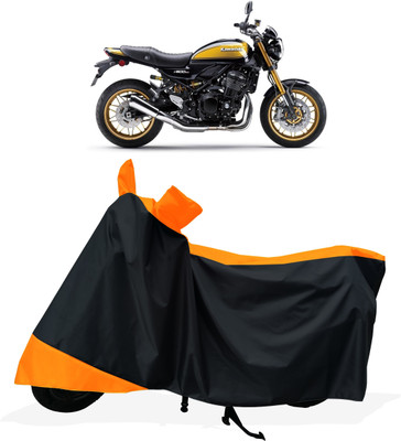 Tricway Two Wheeler Cover for Kawasaki(Z900RS BS6, Orange)