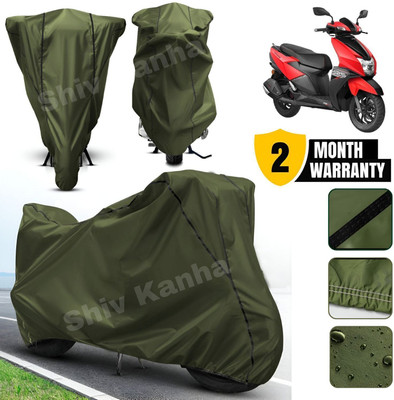 Shiv Kanha Waterproof Two Wheeler Cover for TVS(NTORQ, Green, Black)