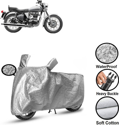 CODOKI Waterproof Two Wheeler Cover for Royal Enfield(Electra 4S, Silver)