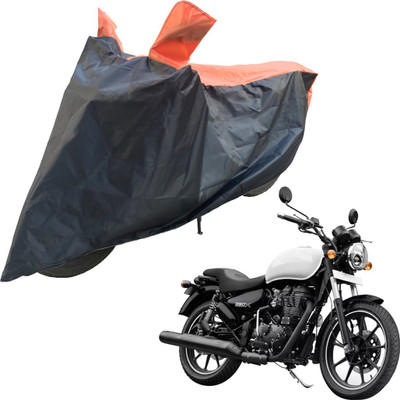 RiderShine Two Wheeler Cover for Royal Enfield(Thunderbird 350, Black, Orange)