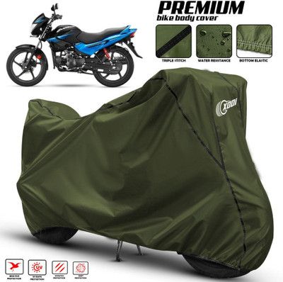 xodi Waterproof Two Wheeler Cover for Hero(Glamour Programmed FI BS6, Green, Black)