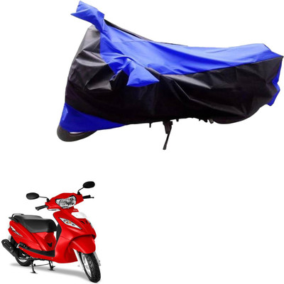 Mdstar Waterproof Two Wheeler Cover for TVS(Wego, Black, Blue)