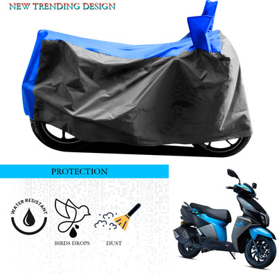 ANTHUB Waterproof Two Wheeler Cover for TVS(NTORQ, Grey, Blue)