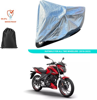 GOSHIV-car and bike accessories Waterproof Two Wheeler Cover for Bajaj(Silver)