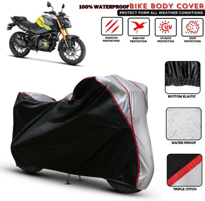 Shiv Kanha Waterproof Two Wheeler Cover for Hero(Xtreme, Black, Silver)