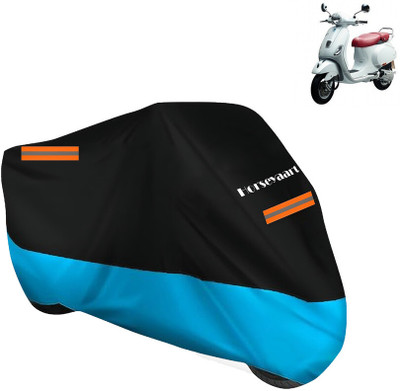 Horseyaart Waterproof Two Wheeler Cover for Vespa(Elegante BS6, Blue)
