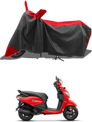MMSSTAR Waterproof Two Wheeler Cover for Hero(Pleasure Plus, Red, Black)