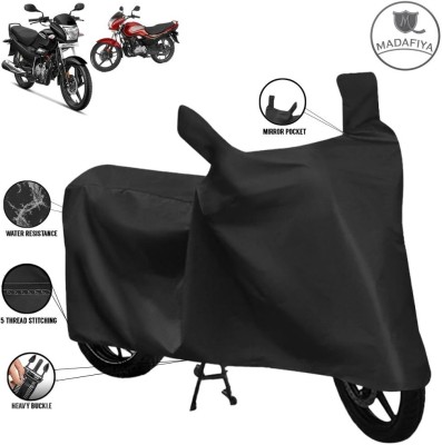 MADAFIYA Waterproof Two Wheeler Cover for Hero(Super Splendor, Black)