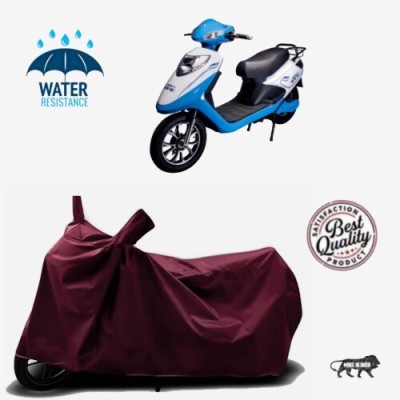 JSJINSIL Waterproof Two Wheeler Cover for Ampere(V 48, Maroon)