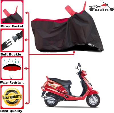 KEDIT Two Wheeler Cover for Mahindra(Duro DZ, Red, Black)