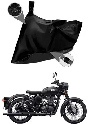 KEDIT Two Wheeler Cover for Royal Enfield(Classic Stealth Black, Black)