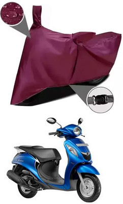 KEDIT Two Wheeler Cover for Yamaha(Fascino, Maroon)