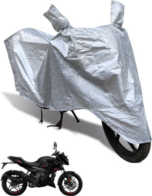 Auto Hub Waterproof Two Wheeler Cover for Bajaj(Pulsar N160, Silver)