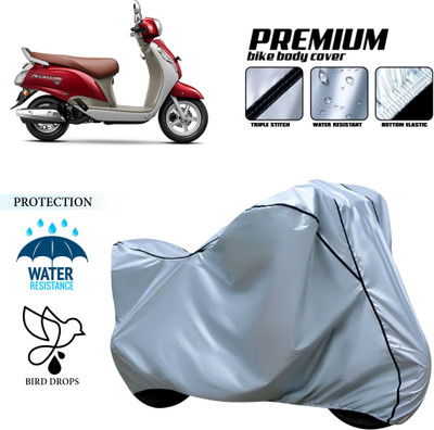 CODOKI Waterproof Two Wheeler Cover for Suzuki(Access, Silver)