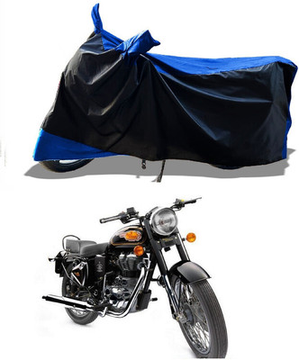 DeepShakshi AUTOMOTIVE Waterproof Two Wheeler Cover for Royal Enfield(Bullet 350, Blue)