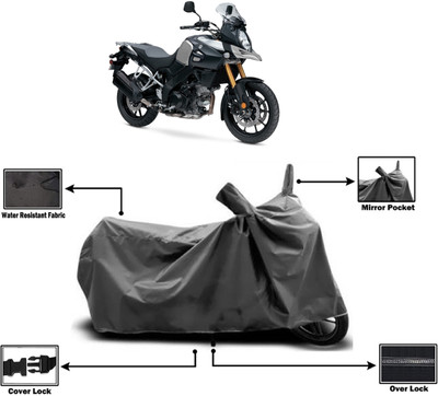 Amexride Two Wheeler Cover for Suzuki(V Strom 1000, Grey)