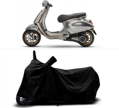 RABABLI Waterproof Two Wheeler Cover for Vespa(Elettrica, Black)