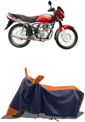 SUGASHRI Waterproof Two Wheeler Cover for Bajaj(Wind 125, Orange, Blue)