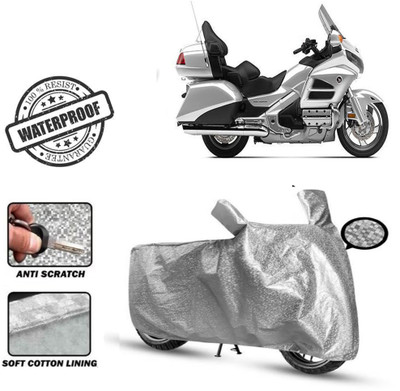 Autoinnovation Waterproof Two Wheeler Cover for Honda(Gold Wing, Silver)