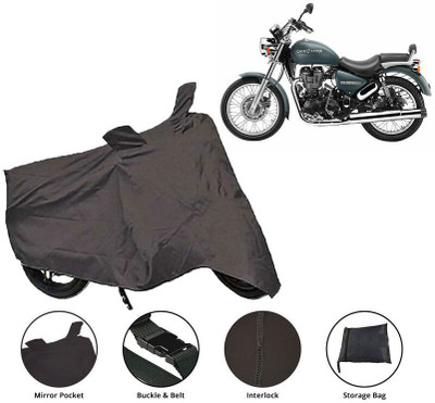 Lakshmina Enterprises Waterproof Two Wheeler Cover for Royal Enfield(Thunderbird 500, Black)