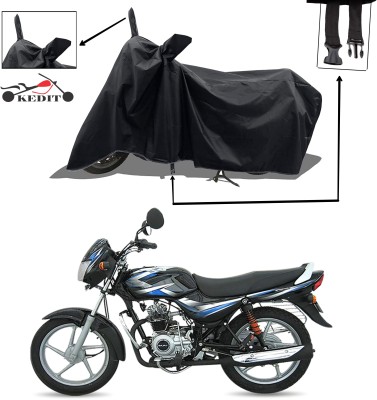 KEDIT Two Wheeler Cover for Bajaj(CT100, Black)