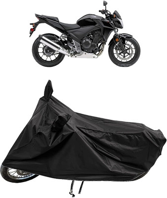 KEDIT Two Wheeler Cover for Honda(CB 500, Black)