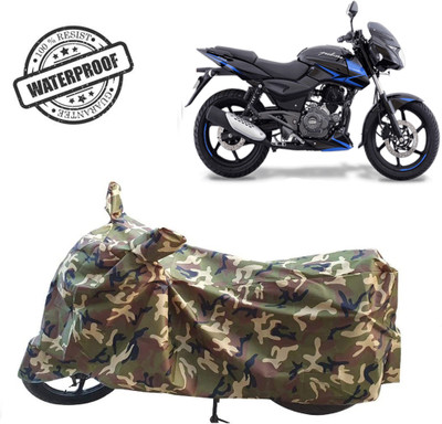 ROYAL AUTO MART Waterproof Two Wheeler Cover for Bajaj(Pulsar 150, Green, Multicolor)
