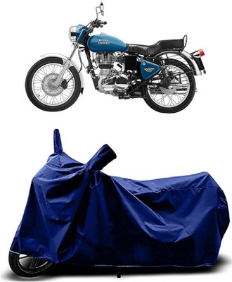 VESMEI Two Wheeler Cover for Royal Enfield(Electra Delux, Blue)