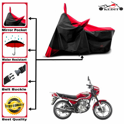 KEDIT Two Wheeler Cover for Yamaha(Gladiator, Red, Black)