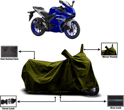 Amexride Two Wheeler Cover for Yamaha(YZF R3 BS6, Green)