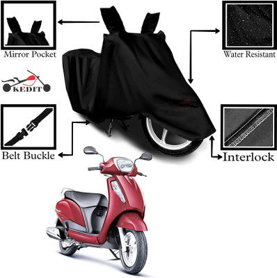 KEDIT Two Wheeler Cover for Universal For Bike(Access, Black)