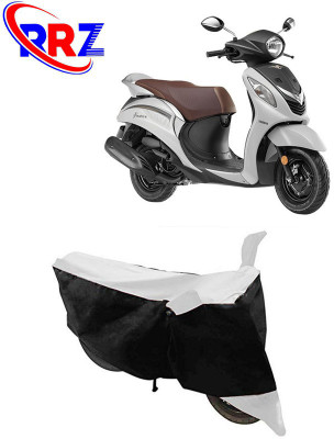 RRZ Waterproof Two Wheeler Cover for Yamaha(Fascino, Black, White)