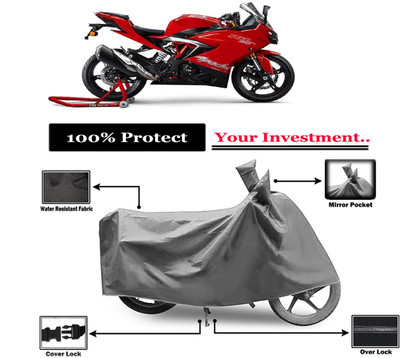 Amexride Two Wheeler Cover for TVS(Apache RR 310, Grey)