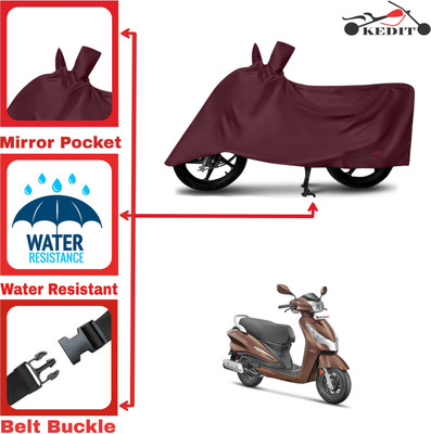 KEDIT Two Wheeler Cover for Hero(MotoCorp Destini 125, Maroon)