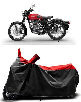 KEDIT Two Wheeler Cover for Royal Enfield(Classic Chrome, Red, Black)